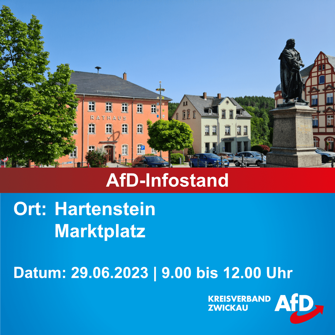 Infostand Hartenstein AfD Sachsen