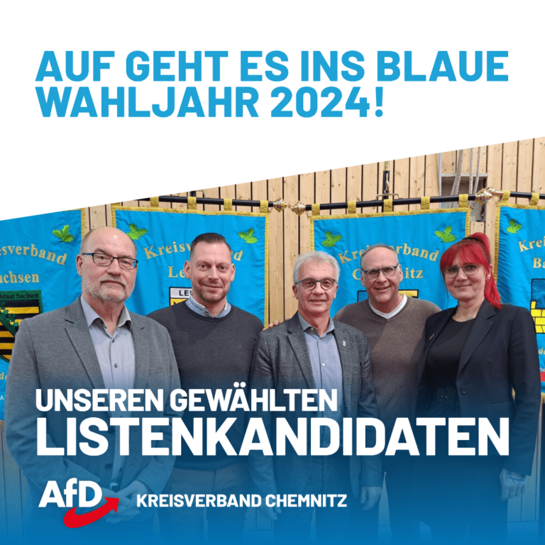 Chemnitzer Listenkandidaten für den Landtag 2024