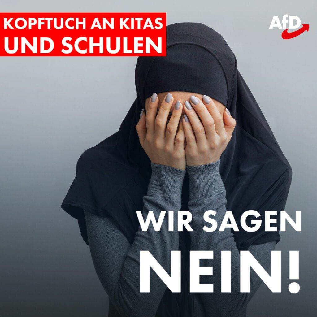 Die AfD fordert für sächsische Schulen und Kindertagesstätten ein Kopftuchverbot.