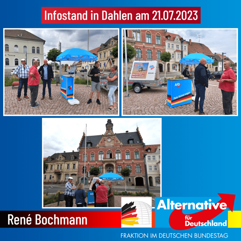 +++ Infostand in Dahlen am 21.07.2023 +++