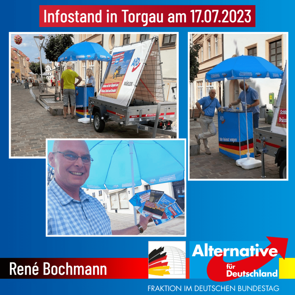 +++ Infostand in Torgau am 17.07.2023 +++