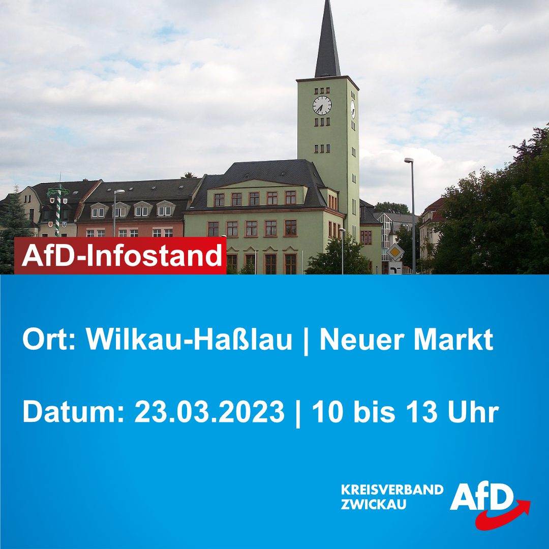 Infostand WilkauHaßlau AfD Sachsen