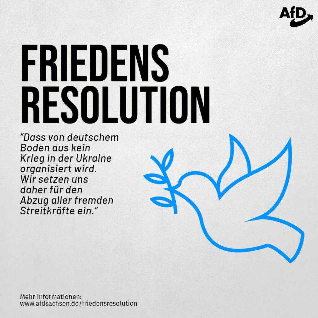 Friedensresolution der AfD Sachsen