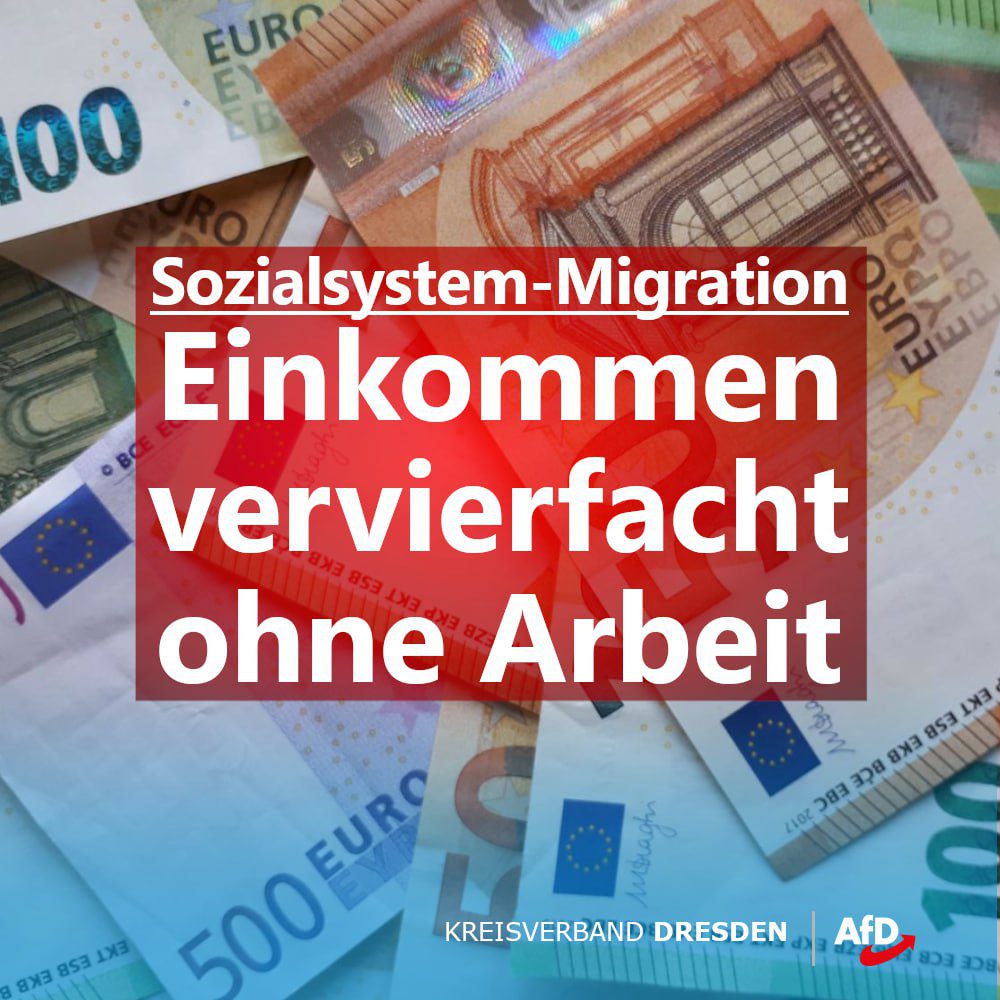 Sozialsystem-Migration Einkommen vervierfacht ohne Arbeit